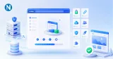 Modern WordPress installation setup with server, database, security, backups, plugins, and website launch